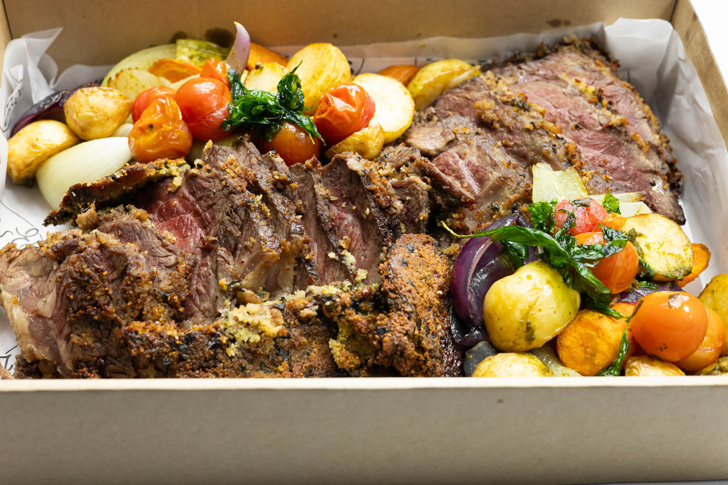 Roast Beef & Seasonal Root Vegetable Platter (serves 15)