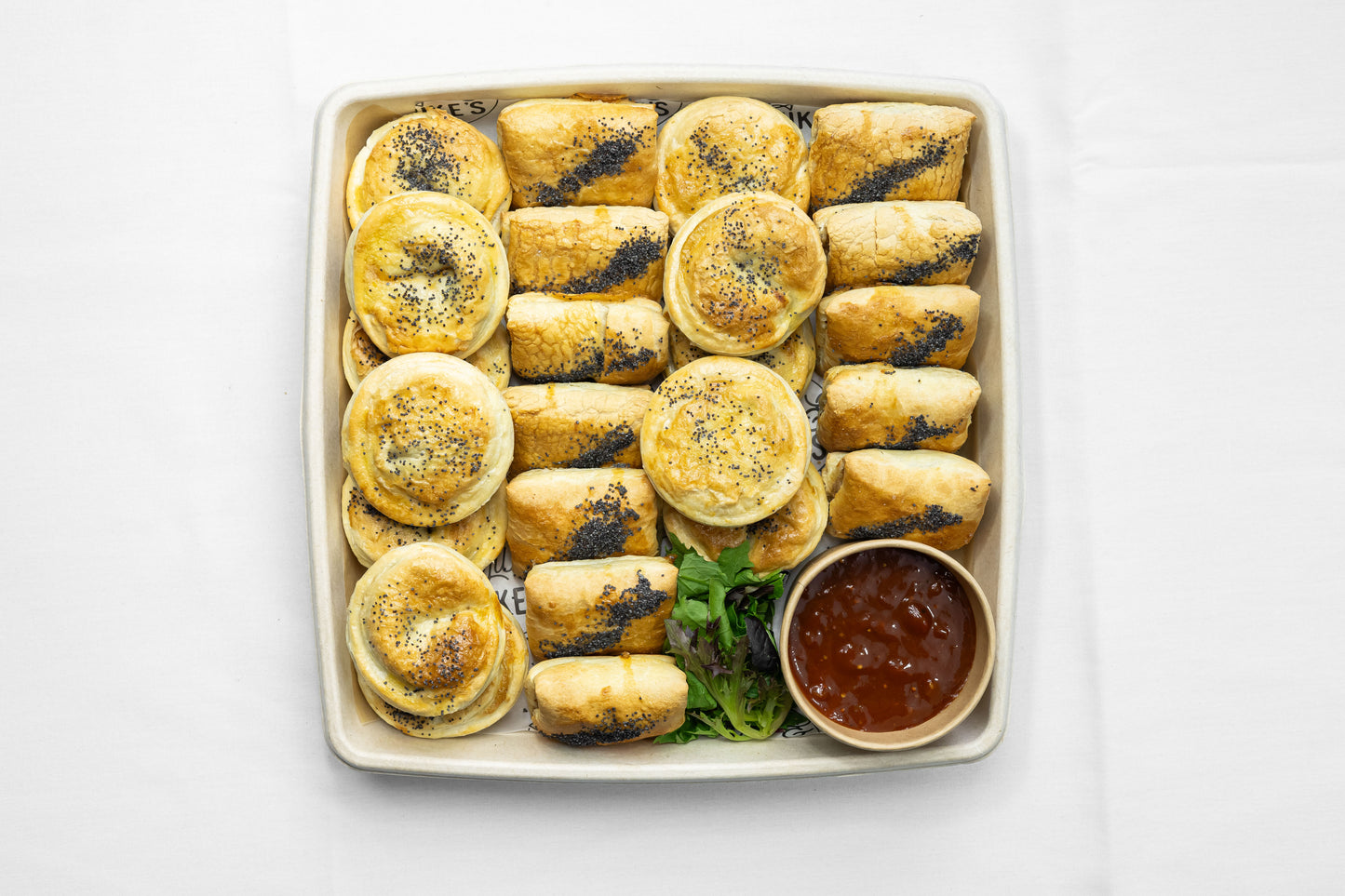 Flaky Delights: A Sausage Roll and Meat Pie Platter - 20pc