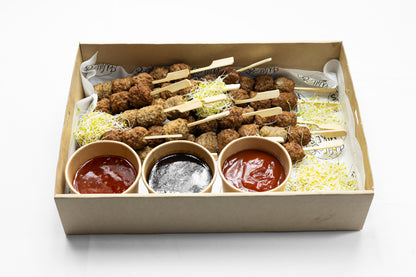 Meatball Skewers with a Trio of Sauces (18 pieces)