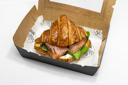 Large Salmon, Cream Cheese and Spinach Croissant